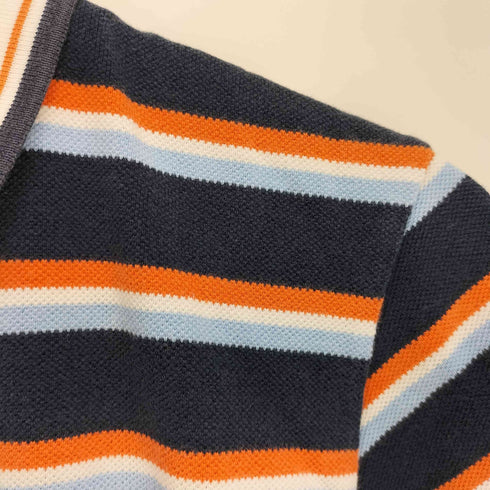 ラコステ LACOSTE ロゴ刺繍 マルチボーダー 鹿の子 半袖 ポロシャツ ワンピース ポロワンピース レディース EUR:42