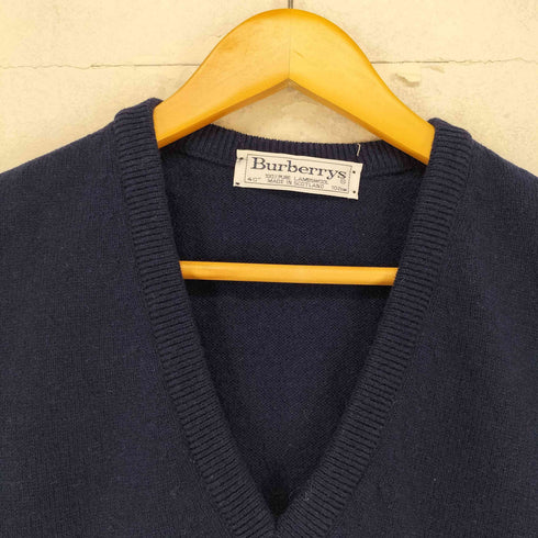 バーバリーズ BURBERRYS ロゴ刺繍 ニット ベスト メンズ 40