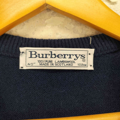 バーバリーズ BURBERRYS ロゴ刺繍 ニット ベスト メンズ 40