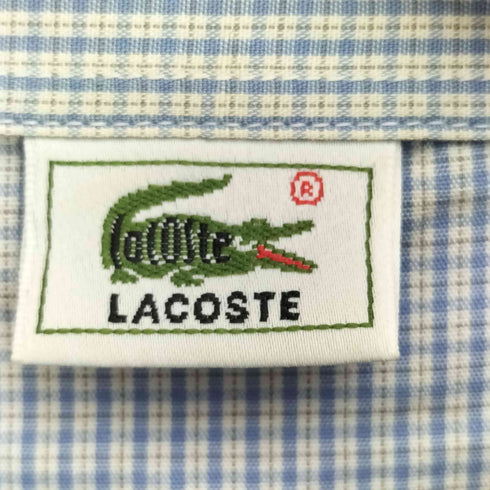 ラコステ LACOSTE ロゴ刺繍 チェック L/S シャツ レディース EUR:40