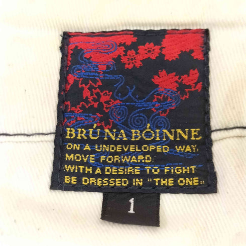 ブルーナボイン BRU NA BOINNE ボタンフライ ワイド デニムパンツ メンズ 1