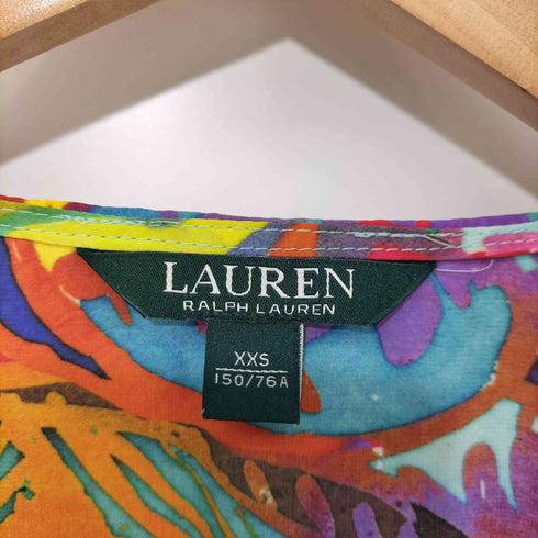 ローレンラルフローレン LAUREN RALPH LAUREN マルチカラー ボタニカルプリント 着物スリーブ ブラウス レディース import:XS