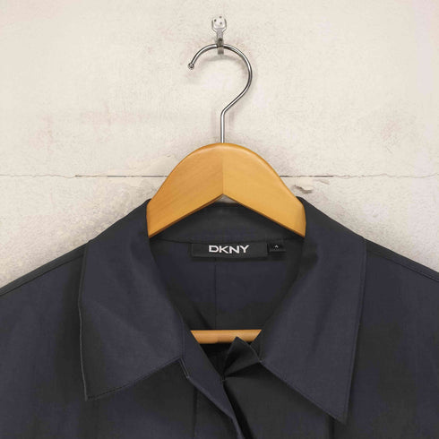 ダナキャランニューヨーク DKNY 比翼 ステンカラーコート レディース 4