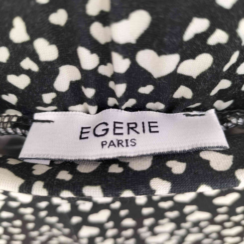 EGERIE PARIS ハートモチーフ 総柄 ワイド イージーパンツ レディース