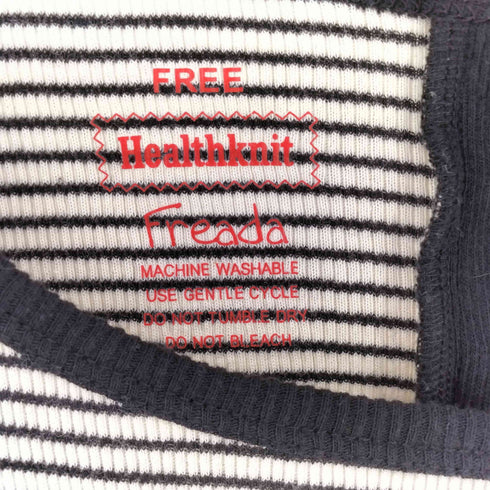 ヘルスニット Healthknit ボートネック ニット ボーダー カットソー レディース FREE