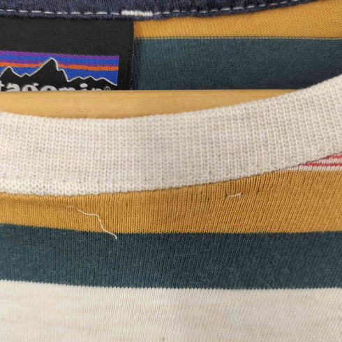 パタゴニア patagonia マルチカラー ボーダー ポケットTシャツ メンズ L