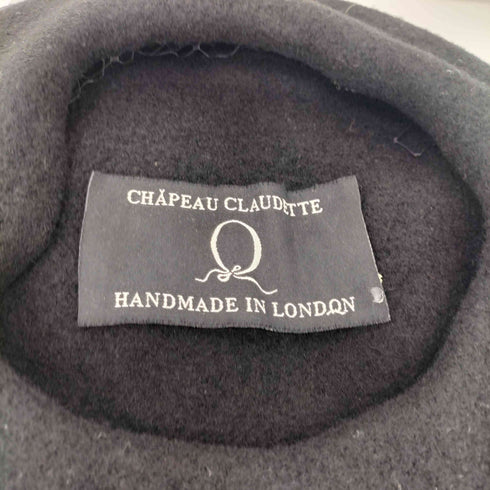 CHAPEAU CLAUDETTE 英国 フラワーモチーフ装飾 ハンドメイド ベレー帽 レディース
