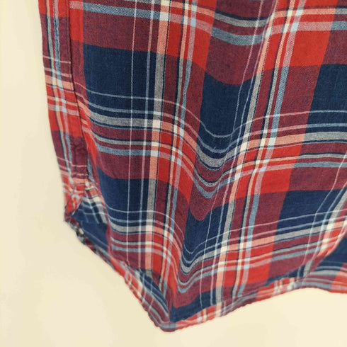 レッドフリースブルックスブラザース Red Fleece Brooks Brothers チェック ボタンダウン 半袖シャツ メンズ import:M