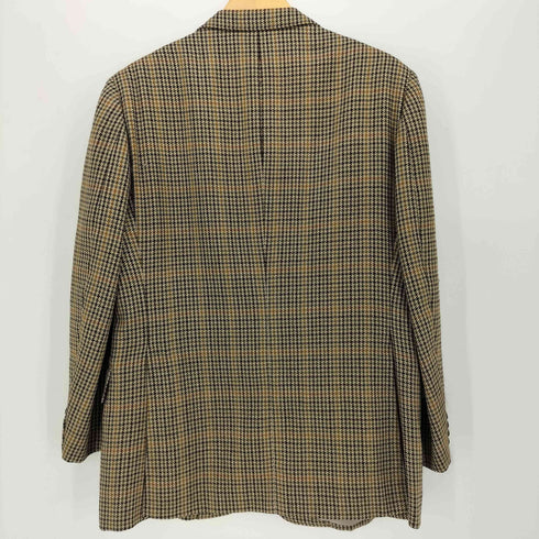 バーバリーズ BURBERRYS 紺タグ ハウンドトゥース チェック 2B ウール テーラードジャケット メンズ 98-88-175AB6