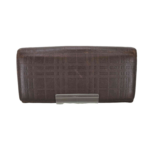 バーバリー BURBERRY エンボスチェック長財布 メンズ