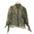 ザラ ZARA フラワープリント シアーシャツブラウス レディース import:M