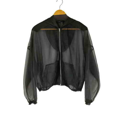 ザラ ZARA シアー ジップアップパーカー レディース import:L