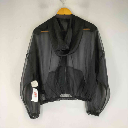 ザラ ZARA シアー ジップアップパーカー レディース import:L