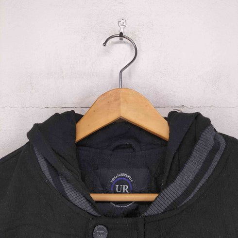 アーバンリパブリック URBAN REPUBLIC 襟レザー フーデッドスタジャン メンズ JPN:M