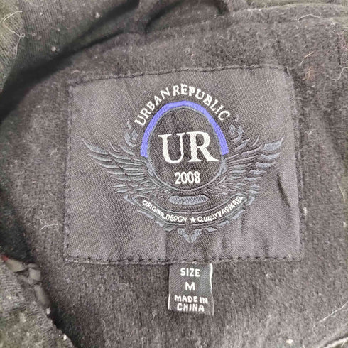 アーバンリパブリック URBAN REPUBLIC 襟レザー フーデッドスタジャン メンズ JPN:M
