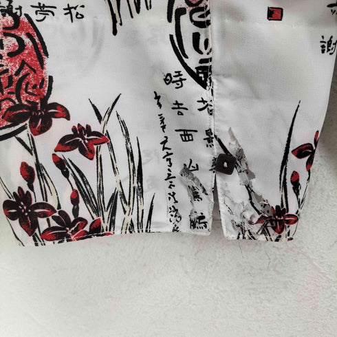 サグハーバー SAG HARBOR 漢字プリント バンドカラー L/S シャツ レディース XL