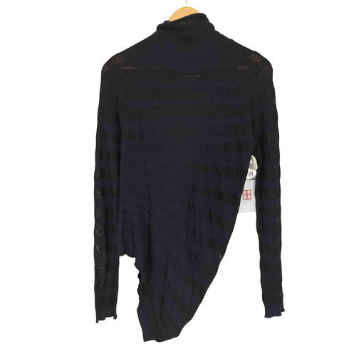 エンポリオアルマーニ EMPORIO ARMANI アシンメトリー メッシュ切替ボーダーニット メンズ 38