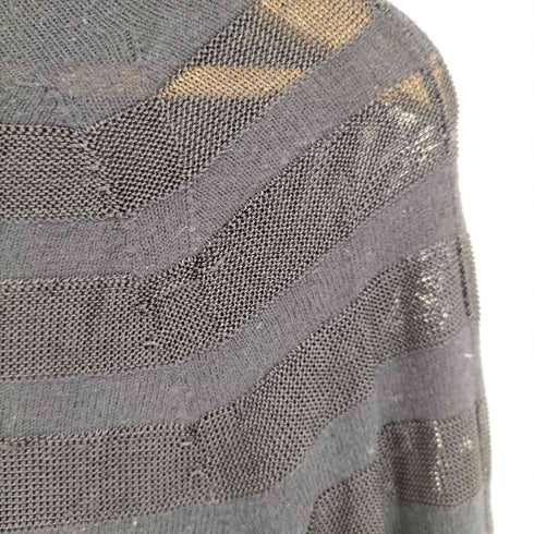 エンポリオアルマーニ EMPORIO ARMANI アシンメトリー メッシュ切替ボーダーニット メンズ 38