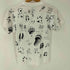 フルーツオブザルーム FRUIT OF THE LOOM 90S 動物 アニマル 足跡 オールオーバー プリント Tシャツ 袖裾 シングル レディース 10-12