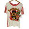70-80S Euro Vintage EINZINGER コットン レーヨン プリント ボーダー 切替 Tシャツ ユーロ ヴィンテージ メンズ 52/54