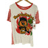 70-80S Euro Vintage EINZINGER コットン レーヨン プリント ボーダー 切替 Tシャツ ユーロ ヴィンテージ メンズ 52/54