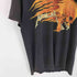 giantボディ 90s USA製 Pushead Flaming Skull Sun T-SHIRT パスヘッド フレーミング スカル サン Tシャツ メンズ import:XL