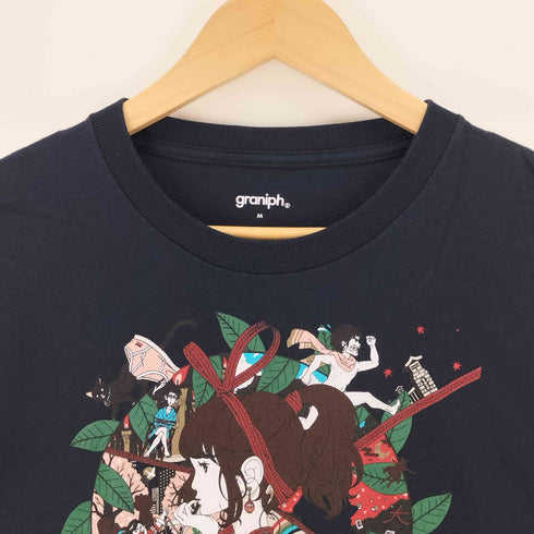 グラニフ graniph イラストレーター コラボ プリント S/S クルーネック Tシャツ メンズ import:M 中村佑介
