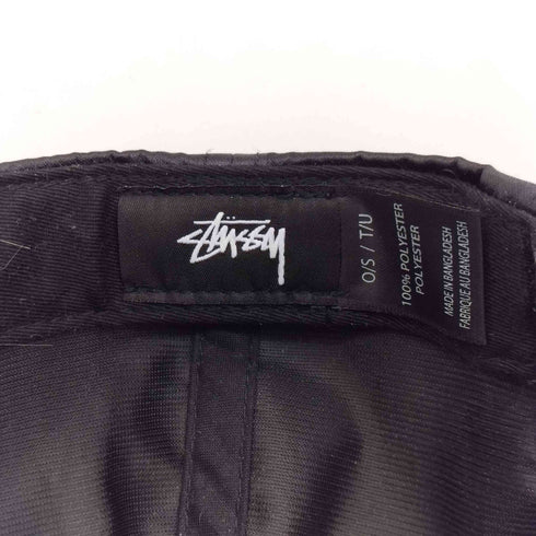 ステューシー Stussy SSリンク ロゴ刺繍 サテン スナップバック キャップ メンズ ONE SIZE
