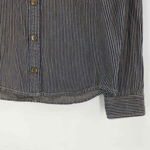 ロンハーマンヴィンテージ R.H.VINTAGE ヒッコリーストライプダブルポケットシャツ レディース import:S