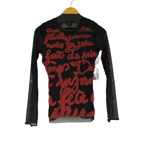 ジャンポールゴルチエフェム Jean Paul GAULTIER FEMME 刺繍デザイン L/S パワーネット レディース EUR:40