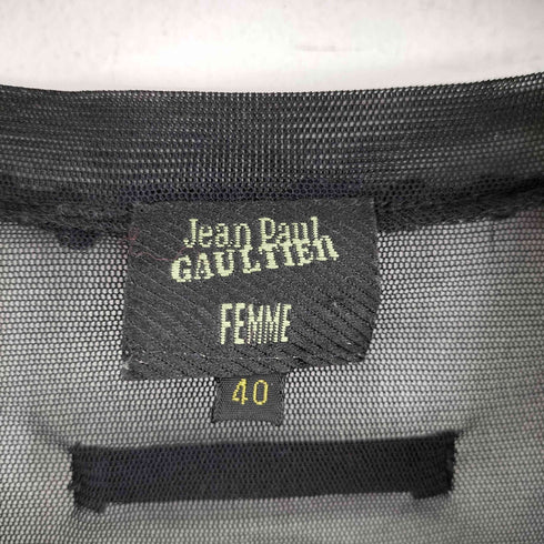 ジャンポールゴルチエフェム Jean Paul GAULTIER FEMME 刺繍デザイン L/S パワーネット レディース EUR:40