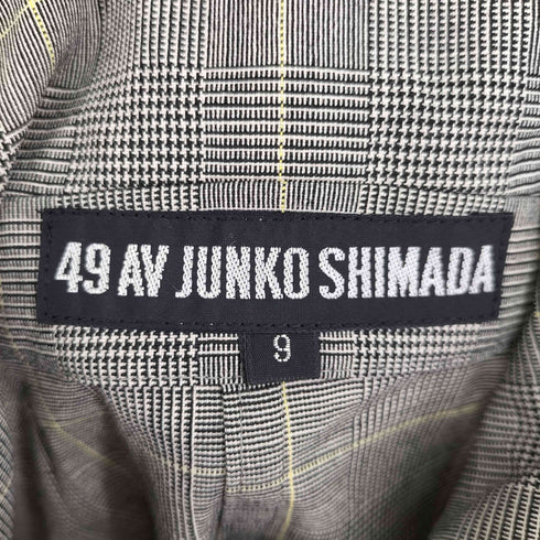 フォーティーナインアヴェニュージュンコシマダ 49AV.Junko Shimada デザイン ウールチェックジャケット レディース JPN:9号