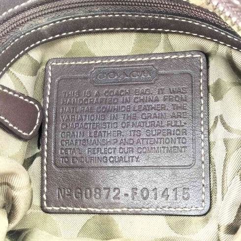コーチ COACH レザー ショルダーバッグ leather shoulderbag レディース