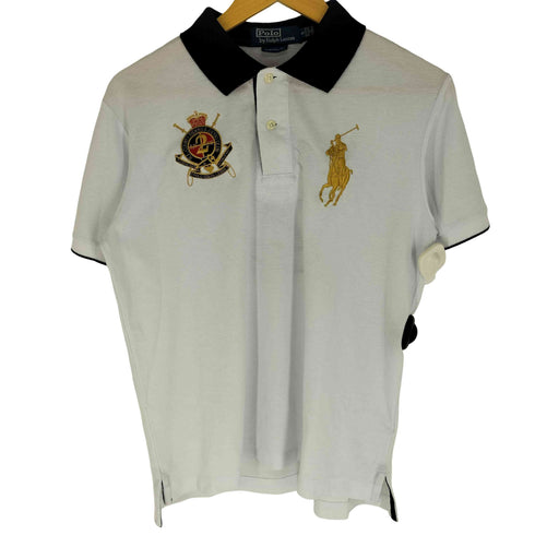 ポロバイラルフローレン Polo by RALPH LAUREN 90S COSTOM FIT エンブレム ビッグポニー刺繍 ナンバリング S/S 鹿の子 ポロシャツ メンズ import:S