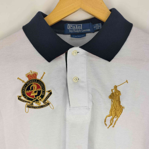 ポロバイラルフローレン Polo by RALPH LAUREN 90S COSTOM FIT エンブレム ビッグポニー刺繍 ナンバリング S/S 鹿の子 ポロシャツ メンズ import:S