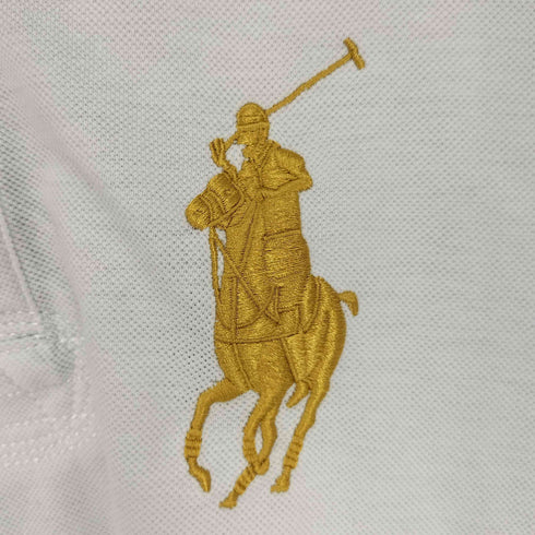 ポロバイラルフローレン Polo by RALPH LAUREN 90S COSTOM FIT エンブレム ビッグポニー刺繍 ナンバリング S/S 鹿の子 ポロシャツ メンズ import:S