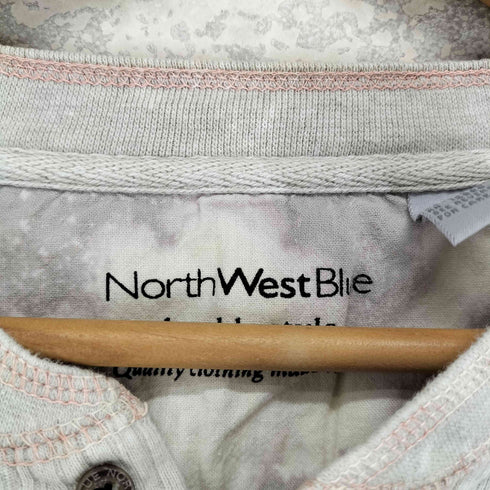 North West Blue 両面プリント S/S ヘンリーネックTシャツ メンズ JPN:L