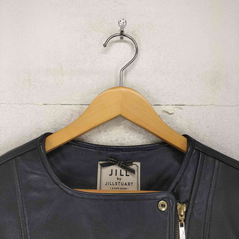 ジルバイジルスチュアート JILL by JILLSTUART lamb leather レザーノーカラージャケット レディース JPN:M