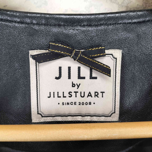 ジルバイジルスチュアート JILL by JILLSTUART lamb leather レザーノーカラージャケット レディース JPN:M