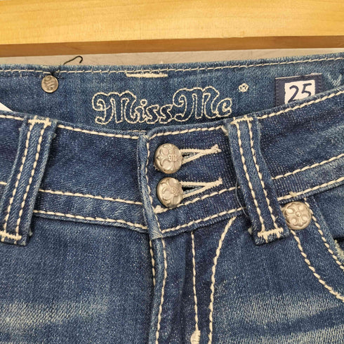 MISS ME クロスボタン デザインブーツカットデニムパンツ Y2K レディース US:25