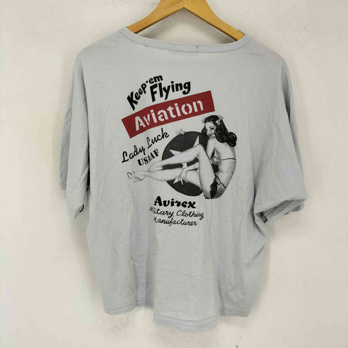 アヴィレックスベル AVIREX Belle バッグプリントドローコードスリーブ S/S Tシャツ レディース FREE