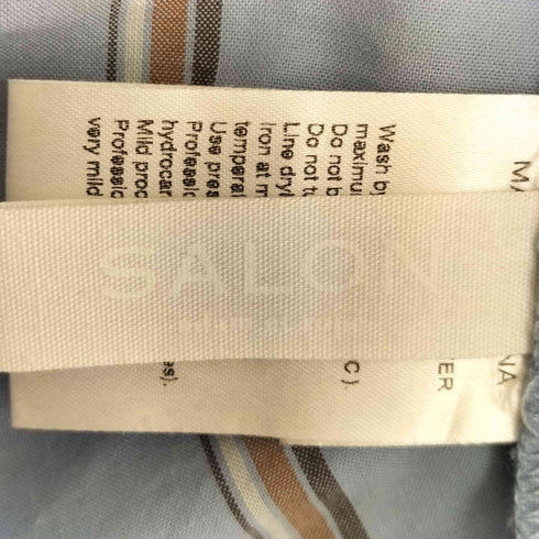 サロンアダムエロペ SALON adam et rope ボートネック フレンチスリーブ ストライプ ブラウス レディース FREE
