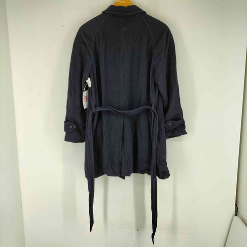 バーバリーズ BURBERRYS WOOL&ALPAKA アルパカ混 比翼ステンカラーコート レディース