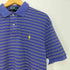 ポロバイラルフローレン Polo by RALPH LAUREN 00s 香港製 ポニー刺繍 ボーダー サイドスリット ポロシャツ メンズ import:M