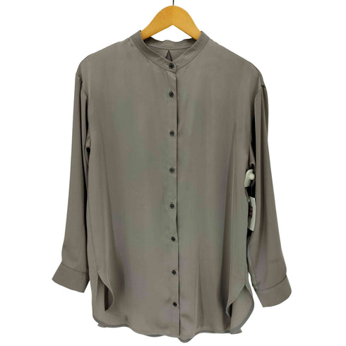 プラステ PLST 24SS サテンバンドカラーロングシャツ レディース JPN:M