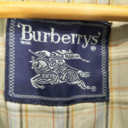 バーバリーズ BURBERRYS 裏地チェック 比翼ステンカラーコート メンズ