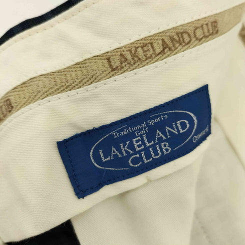 LAKELAND CLUB チェック 2タック ストレート スラックス メンズ 85