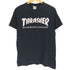 スラッシャー THRASHER SKATEBOARD MAGAZINE ロゴプリント S/S クルーネック Tシャツ メンズ import:M