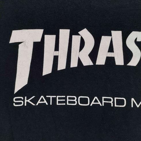 スラッシャー THRASHER SKATEBOARD MAGAZINE ロゴプリント S/S クルーネック Tシャツ メンズ import:M