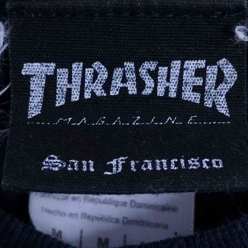 スラッシャー THRASHER SKATEBOARD MAGAZINE ロゴプリント S/S クルーネック Tシャツ メンズ import:M